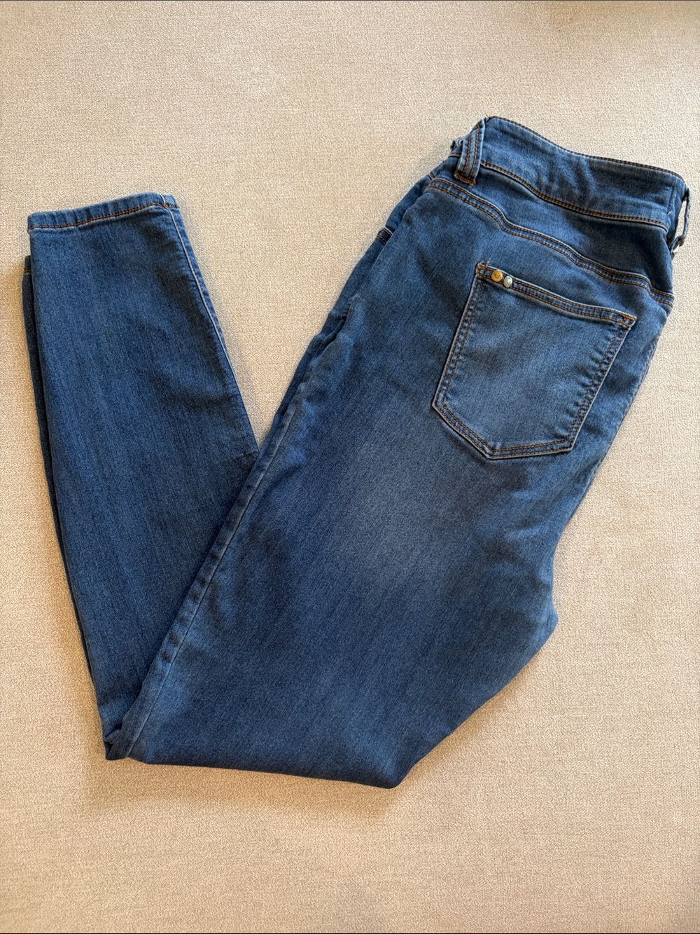 NYDJ Women's Blue Skinny Jeans with Subtle Fading